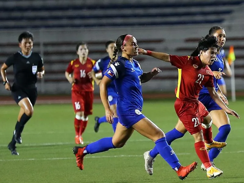 Đội tuyển nữ Philippines đã thắng nữ Việt Nam 4-0 và Thái Lan 3-0 lên ngôi vô địch Đông Nam Á. Ảnh: GETTY IMAGES