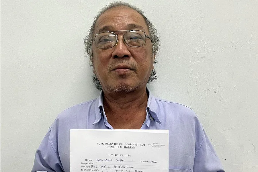 Phạm Hoàng Chương khi bị bắt. Ảnh: CA Phạm Hoàng Chương khi bị bắt. Ảnh: CA