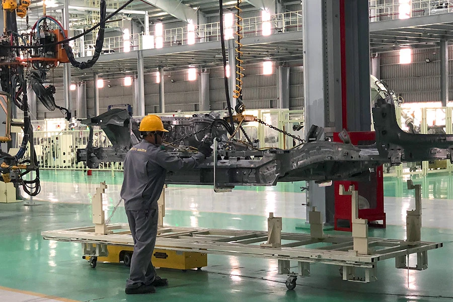 Nhiều tập đoàn lớn đã xây dựng nhà máy sản xuất tại Việt Nam và ngày càng có kế hoạch mở rộng. Ảnh: Q.HUY