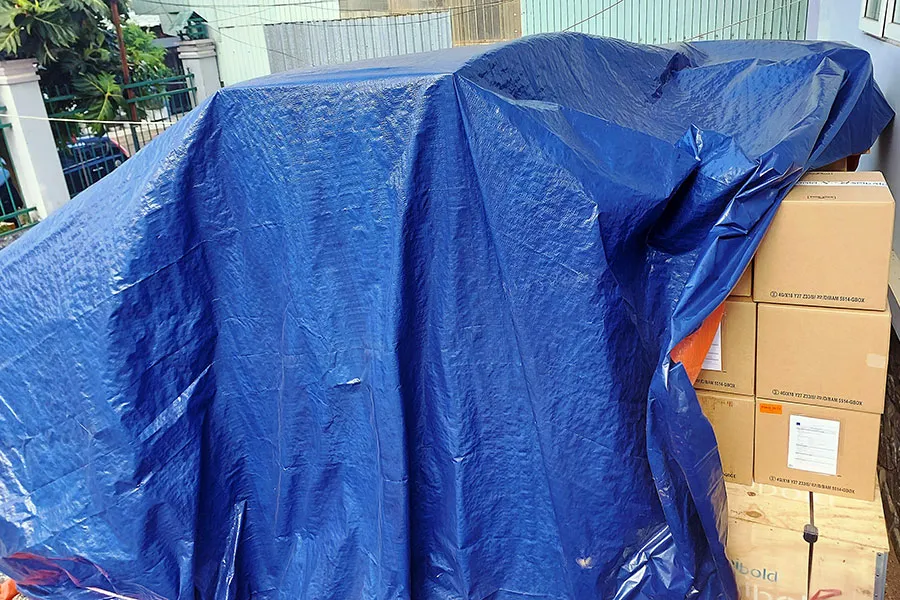 Một số thiết bị tập kết bên trong khuôn viên Trung tâm quan trắc TN&amp;MT tỉnh Gia Lai. Ảnh: AX