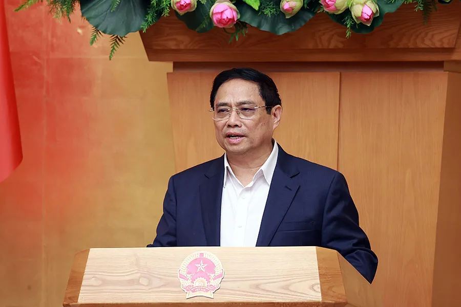 Thủ tướng Phạm Minh Chính chủ trì hội nghị trực tuyến Chính phủ với địa phương. Ảnh: TTXVN Thủ tướng Phạm Minh Chính chủ trì hội nghị trực tuyến Chính phủ với địa phương. Ảnh: TTXVN