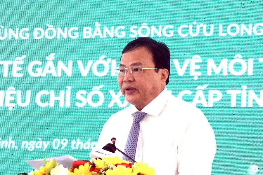 Ông Lê Văn Hẳn, Phó Bí thư, Chủ tịch UBND tỉnh Trà Vinh: “Trà Vinh phát triển nông nghiệp theo hướng hữu cơ, sạch gắn với thích ứng với biến đổi khí hậu”.