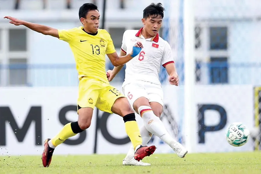 U-23 Việt Nam và U-23 Malaysia sẽ gặp lại nhau tại vòng chung kết U-23 châu Á. Ảnh: ANH THỎA 15_boctham-U23-chauA_2024.jpg