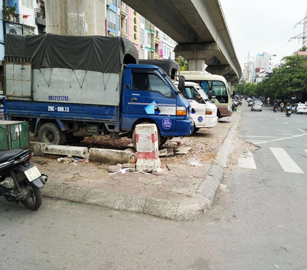 bãi giữ xe không phép