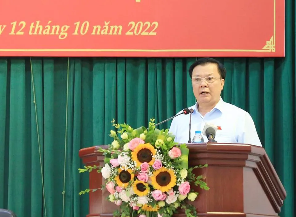 Bí thư Thành uỷ Hà Nội Đinh Tiến Dũng.