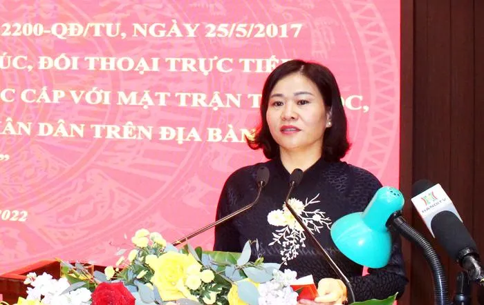 Phó Bí thư Thành uỷ Hà Nội Nguyễn Thị Tuyến. Ảnh: TP