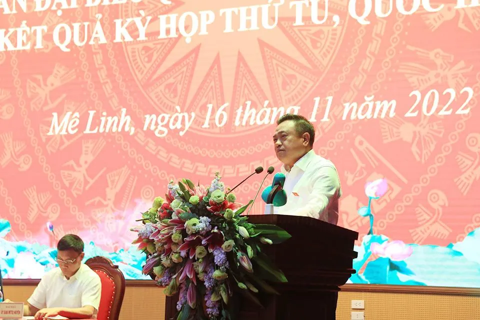 Chủ tịch UBND TP Hà Nội Trần Sỹ Thanh. Chủ tịch UBND TP Hà Nội Trần Sỹ Thanh tiếp xúc cử tri