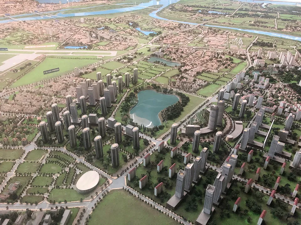 Mô hình quy hoạch Hà Nội. Ảnh: TRỌNG PHÚ