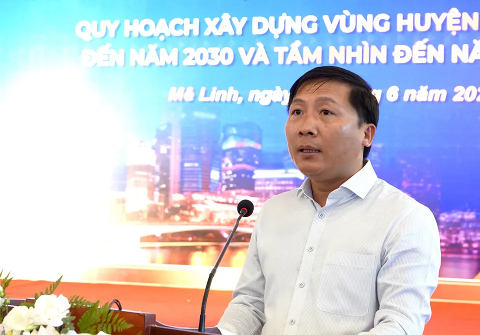 Bí thư Huyện ủy Mê Linh Nguyễn Thanh Liêm. Ảnh: Trọng Phú Bí thư Huyện ủy Mê Linh Nguyễn Thanh Liêm. Ảnh: Trọng Phú