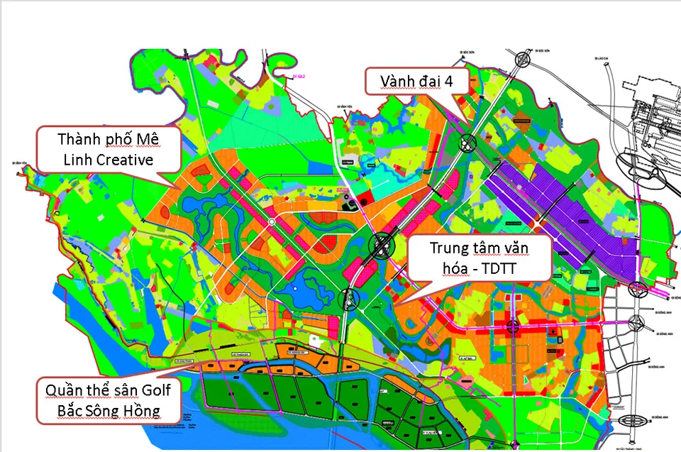 Bản đồ nghiên cứu quy hoạch huyện Mê Linh (Hà Nội) Bản đồ nghiên cứu quy hoạch huyện Mê Linh (Hà Nội)