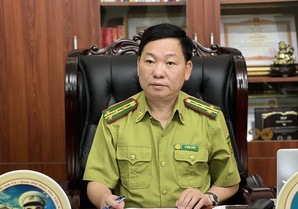 Ông Lê Minh Tuyên, Chi cục Trưởng Chi cục Kiểm lâm (Sở NN&amp;PTNT Hà Nội) (Ảnh: Trọng Phú)