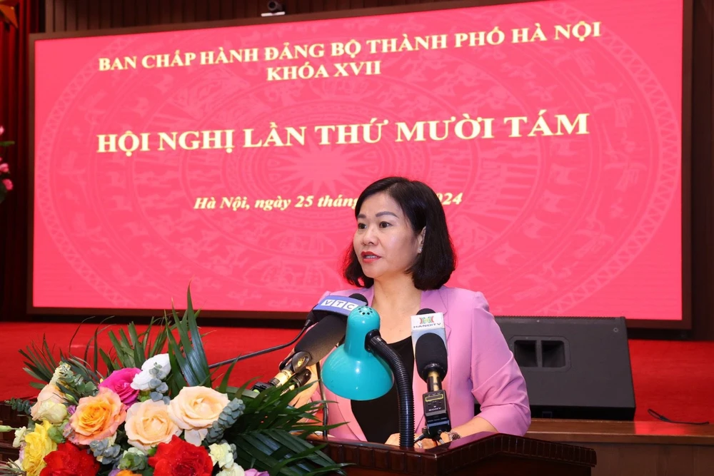 Phó Bí thư Thành uỷ TP Hà Nội Nguyễn Thị Tuyến. Bộ Chính trị phân công bà Nguyễn Thị Tuyến điều hành Thành ủy TP Hà Nội