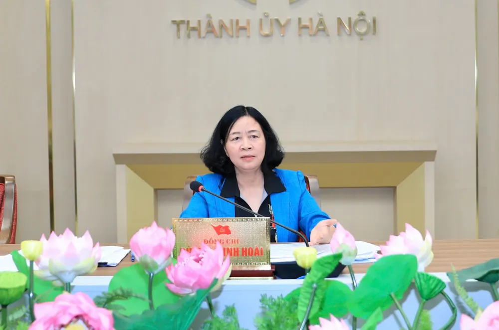 Bí thư Thành ủy Hà Nội Bùi Thị Minh Hoài chủ trì họp Ban Thường vụ Thành ủy vào chiều 24-9. 70-nam-ngay-giai-phong-thu-do2.jpg