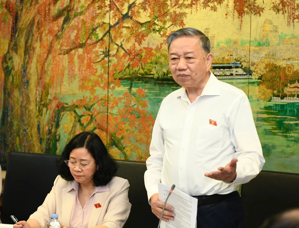 Tổng Bí thư Tô Lâm phát biểu tại phiên họp tổ sáng 9-11.