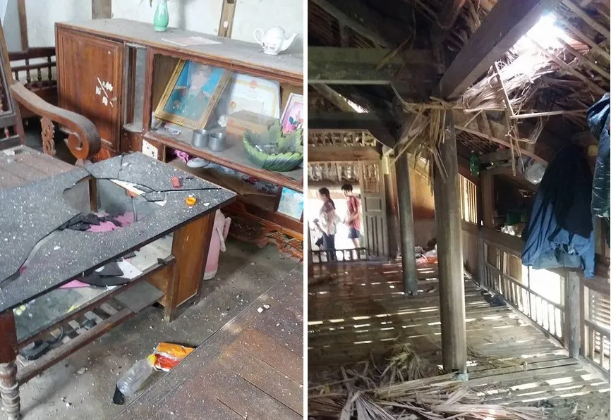 Nổ mìn khai thác đá khiến 4 người nhập viện, nhiều ngôi nhà thủng mái ảnh 1 Nổ mìn khai thác đá khiến 4 người nhập viện, nhiều ngôi nhà thủng mái ảnh 1