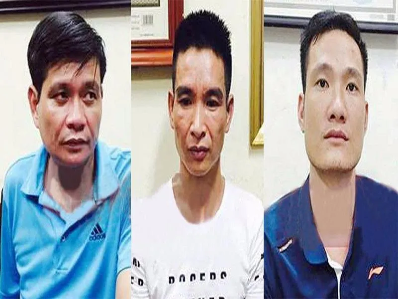 Ba nghi phạm tại cơ quan công an