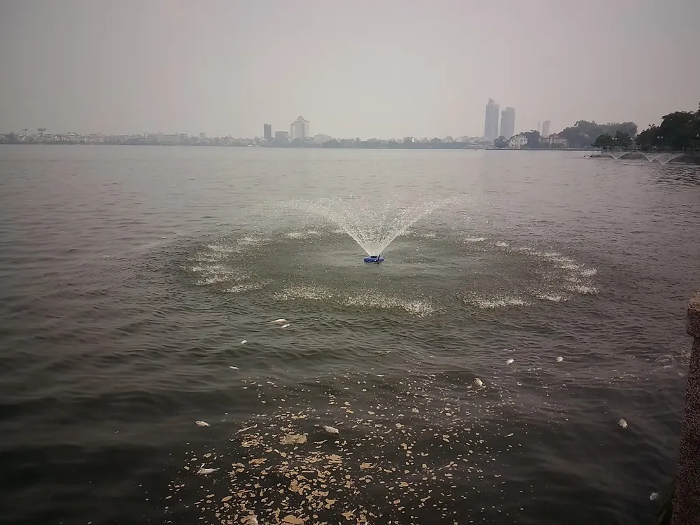 Hồ Tây không còn cá chết nhưng mùi thối vẫn nồng nặc ảnh 4 Hồ Tây không còn cá chết nhưng mùi thối vẫn nồng nặc ảnh 4
