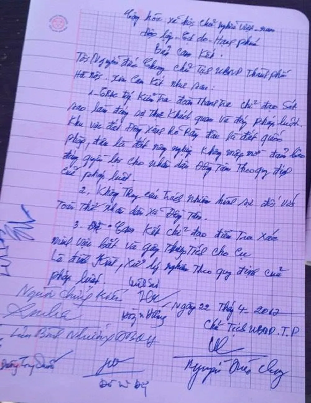 3 cam kết của Chủ tịch Chung với người dân Đồng Tâm ảnh 1