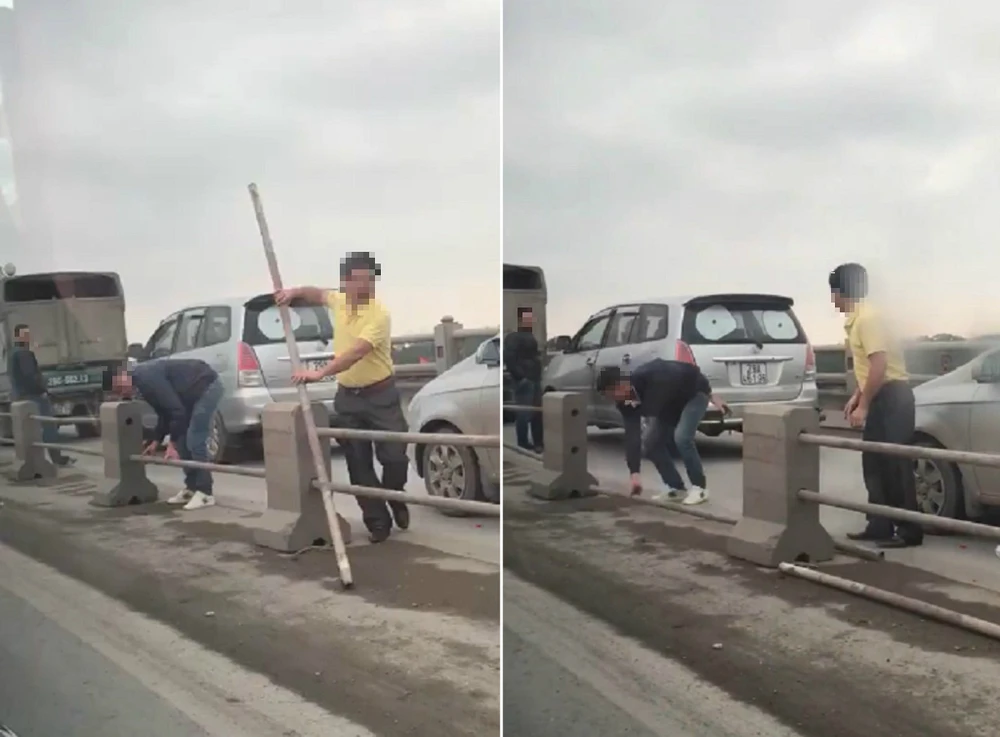 Đi sai làn, tài xế ô tô tháo cả dải phân cách để thoát ảnh 1