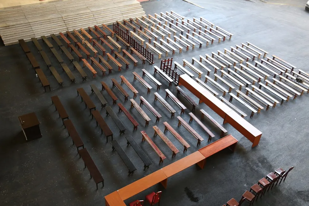 Cận cảnh sân tòa 1.000 m2 xét xử cựu tướng Phan Văn Vĩnh