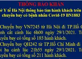 Khẩn: Tìm người trên 2 chuyến bay có tổng cộng 396 hành khách
