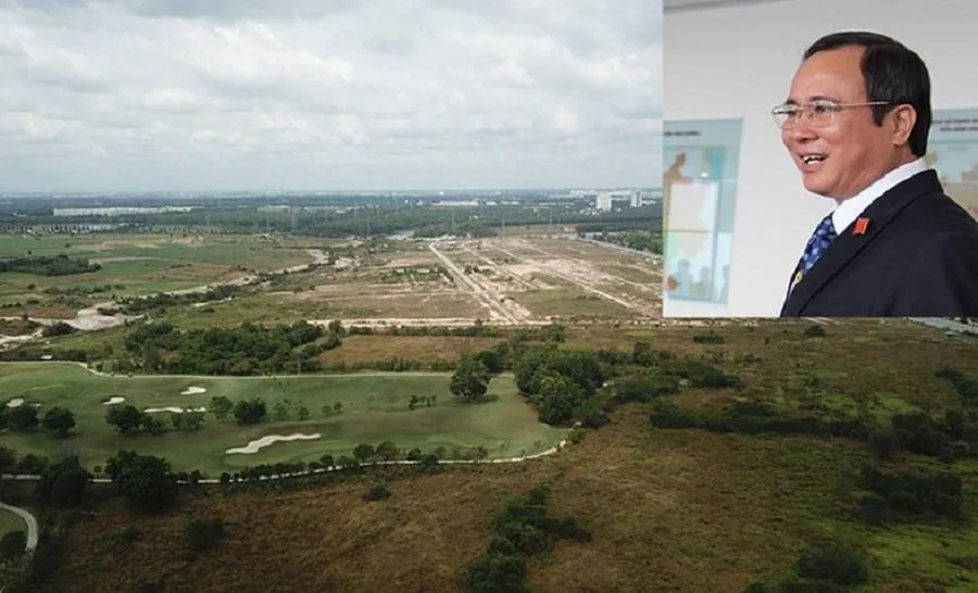 Ông Trần Văn Nam (ảnh nhỏ) và khu “đất vàng” liên quan đến vụ án.Ảnh: KHẢ DOANH