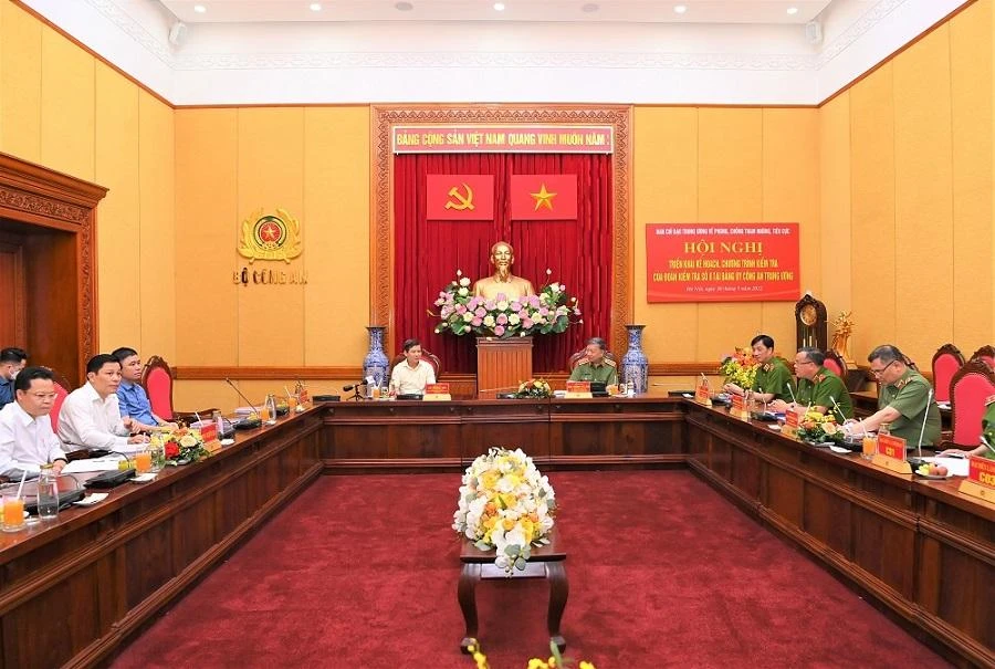 Ban Chỉ đạo Trung ương về phòng, chống tham nhũng, tiêu cực triển khai kế hoạch kiểm tra tại Bộ Công an. Ảnh: BCA