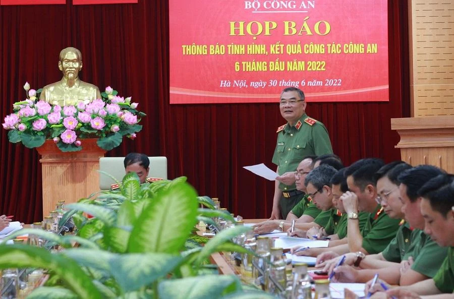 Bộ Công an tổ chức họp báo thông tin tới báo chí. Ảnh: MINH TRÚC Bộ Công an tổ chức họp báo thông tin tới báo chí. Ảnh: MINH TRÚC
