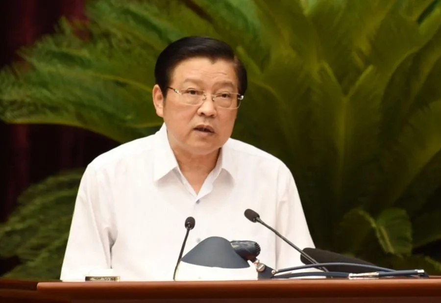 Ông Phan Đình Trạc, Trưởng Ban Nội chính Trung ương, trình bày báo cáo kết quả 10 năm công tác PCTNTC. Ảnh: VOV