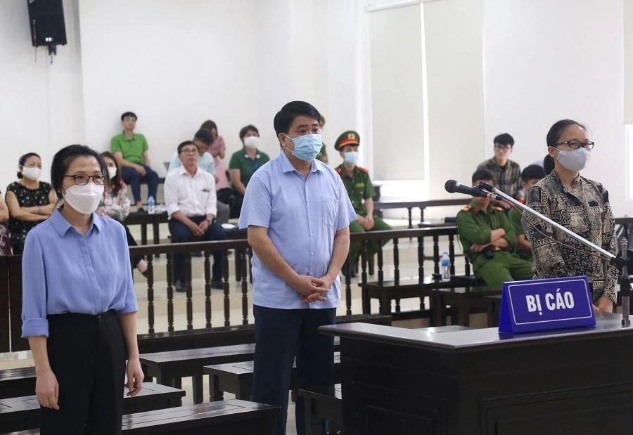 Các bị cáo có đơn kháng cáo tại tòa. Ảnh: UYÊN TRANG