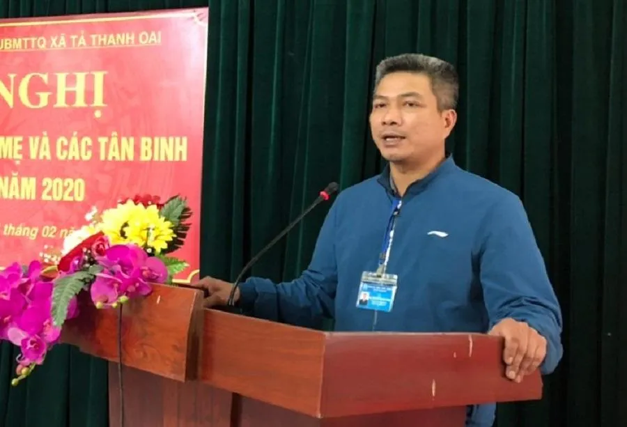 Bị can Nguyễn Tràng Thắng khi còn đương chức. Ảnh: Cổng TTĐT huyện Thanh Trì Bị can Nguyễn Tràng Thắng khi còn đương chức. Ảnh: Cổng TTĐT huyện Thanh Trì