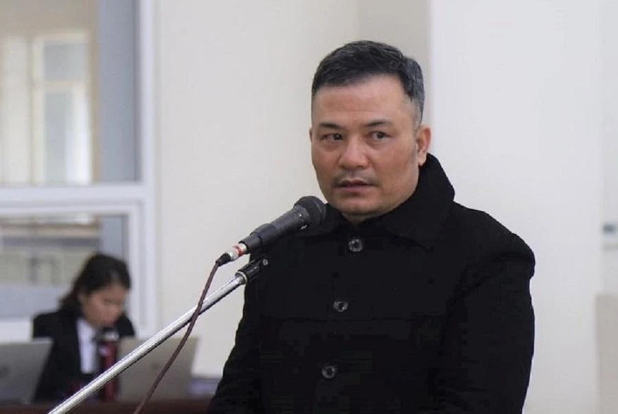 Bị cáo Lê Xuân Giang tại phiên tòa sơ thẩm. Ảnh: TP