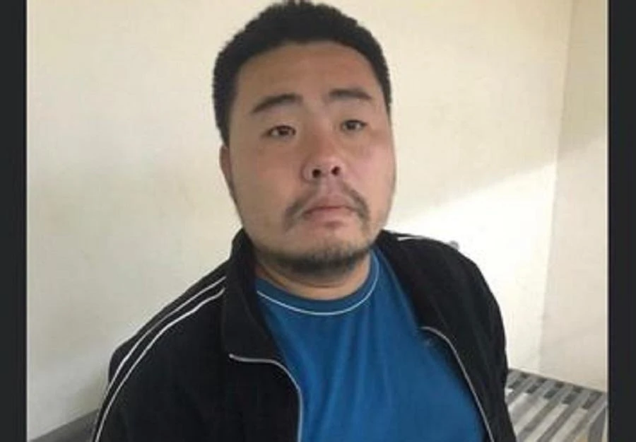 Trần Lê Huy tại cơ quan công an. Ảnh: CACC