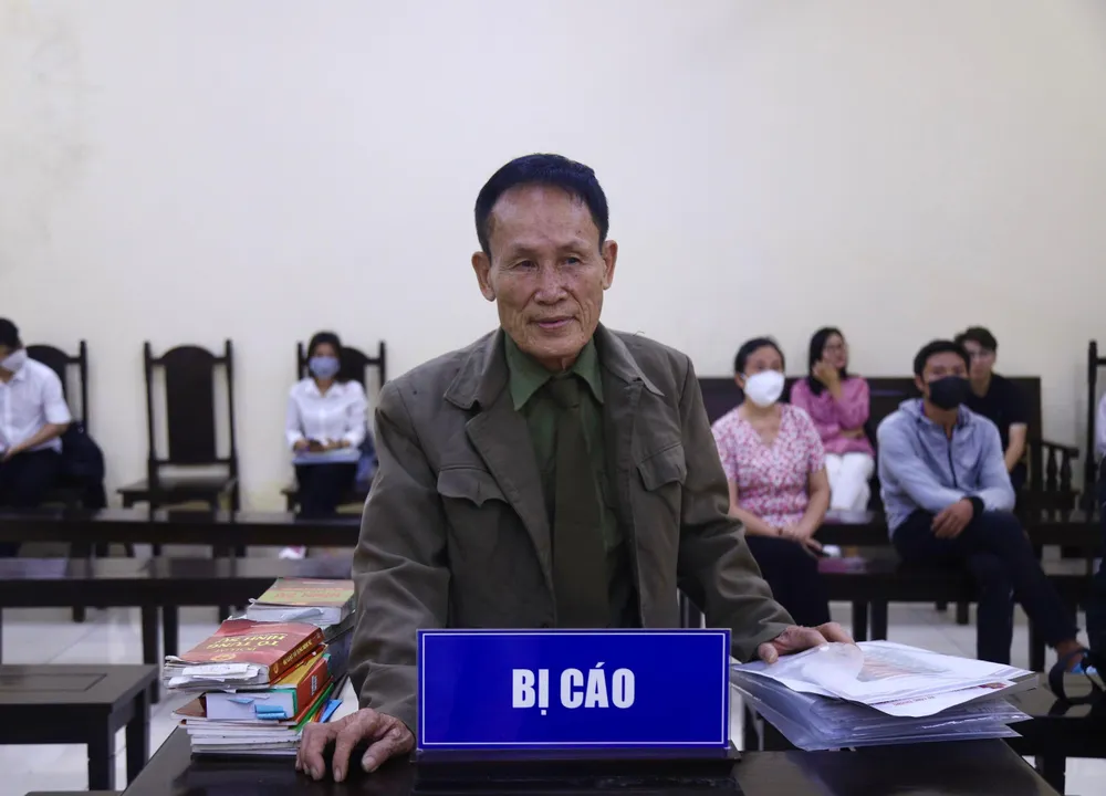 Bị cáo Hiệp &quot;khùng&quot; tại phiên tòa ngày 28-11. Ảnh: UYÊN TRANG