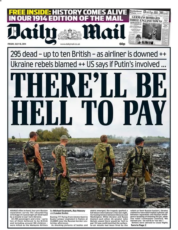 MH17: Báo chí phương Tây đồng loạt đổ lỗi cho Nga ảnh 5