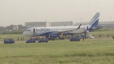 Một chiếc máy bay của hãng hàng không IndiGo