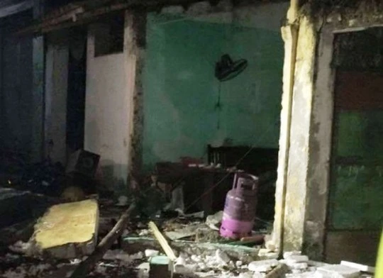  Hiện trường nơi xảy ra vụ nổ gas ở Nam Định 