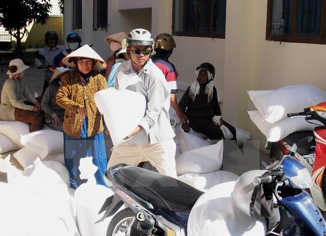 Ninh Thuận: Hơn 13.000 hộ dân được cấp phát gạo cứu đói ảnh 1