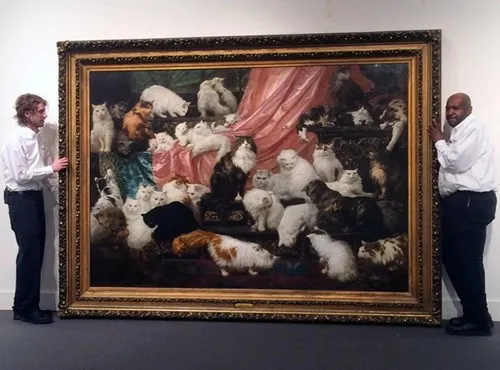 Choáng với bức tranh ‘gia đình mèo quý tộc’ giá gần 19 tỷ đồng - ảnh 1