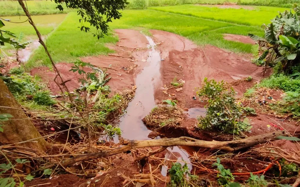Nhiều diện tích hoa màu, tài sản của dân bị thiệt hại. Ảnh: LK. Nhiều diện tích hoa màu, tài sản của dân bị thiệt hại. Ảnh: LK.