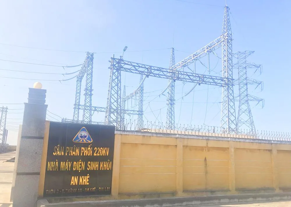Nhà máy điện sinh khối An Khê hoạt động phát điện không phép. Ảnh: LH.