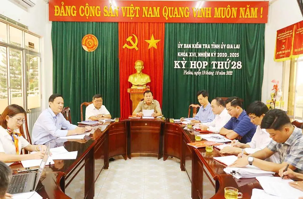 UBKT Tỉnh ủy Gia Lai tổ chức kỳ họp thứ 28. Ảnh: ĐV. UBKT Tỉnh ủy Gia Lai tổ chức kỳ họp thứ 28. Ảnh: ĐV.