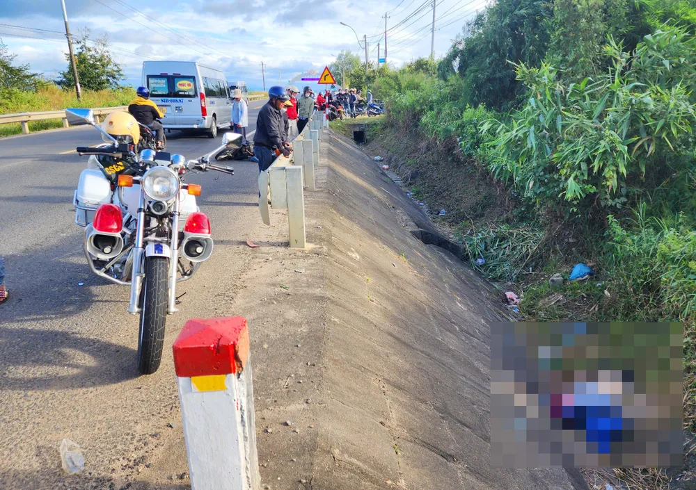 Hiện trường vụ tai nạn. Ảnh: ĐN.