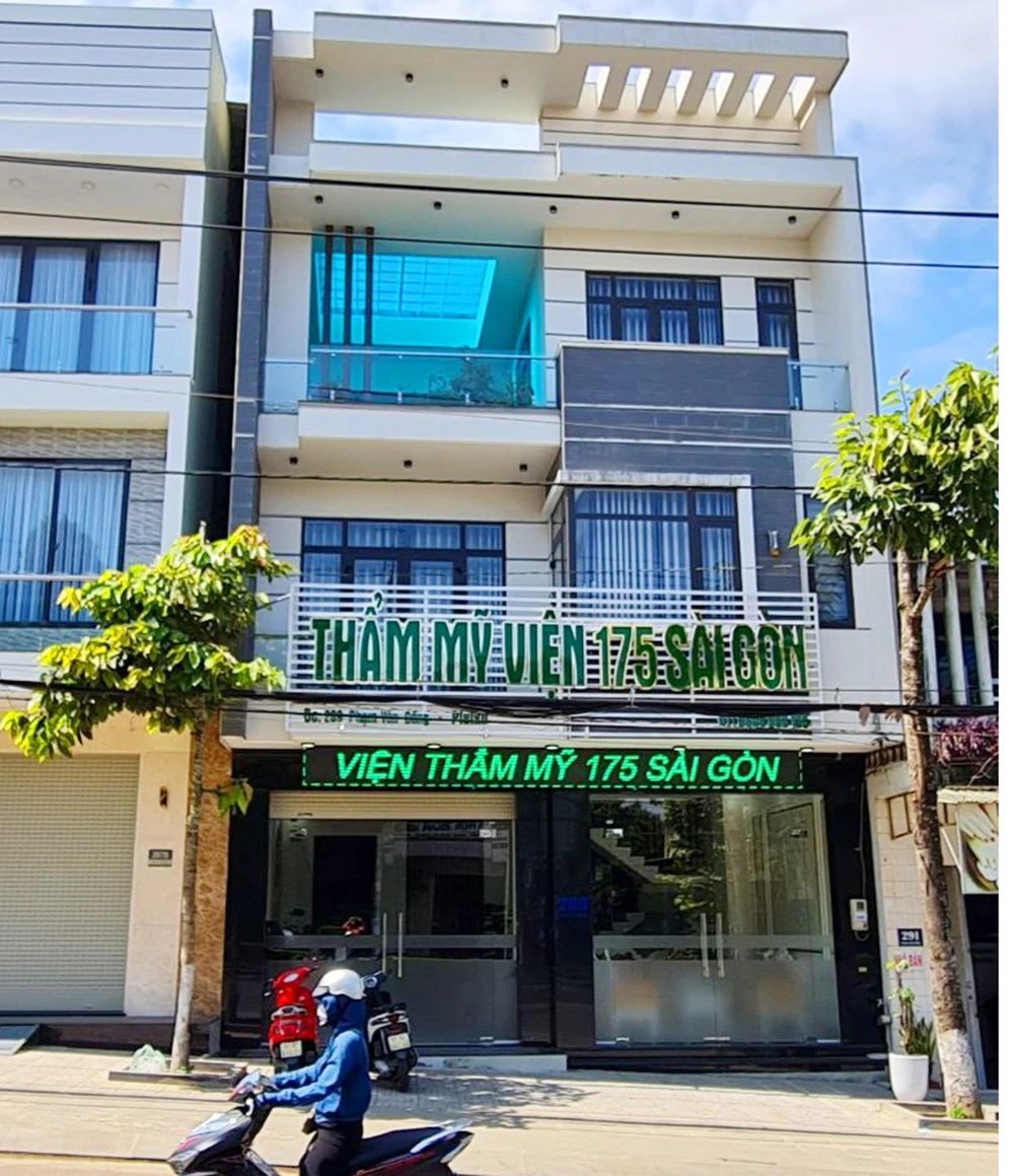 Cơ sở Thẩm mỹ viện 175 Sài Gòn đường Phạm Văn Đồng bị xử phạt. Ảnh: LK.