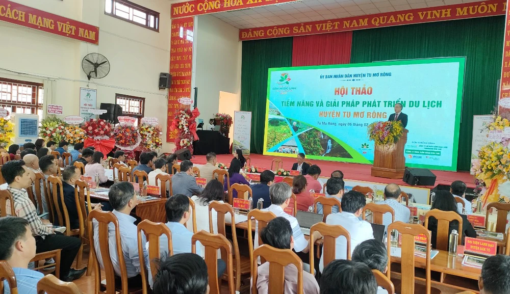 Hội thảo tiềm năng và giải pháp phát triển du lịch Tu Mơ Rông. Ảnh: LK.