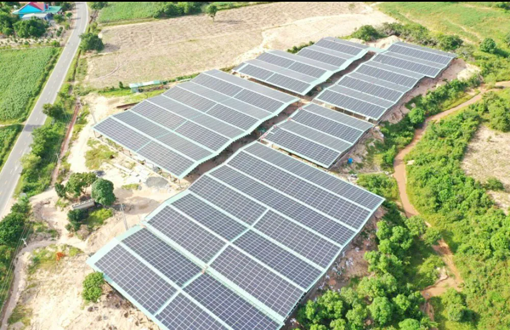 Hệ thống điện mặt trời mái nhà, nơi xảy ra tranh chấp huyện Krông Pa. Ảnh: NVCC