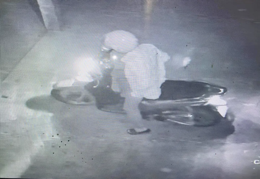 Hình ảnh ghi nhận Tiếp bỏ trốn sau gây án.