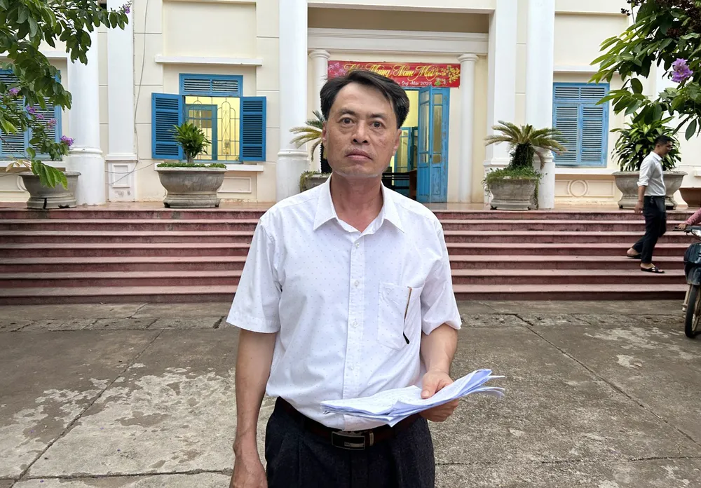 Bị cáo Nguyễn Hữu Quảng luôn kêu oan. Ảnh: VL