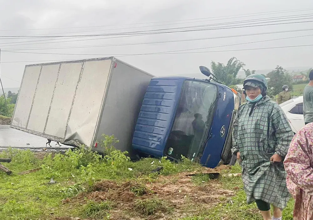 Hiện trường vụ tai nạn. Ảnh: HB.