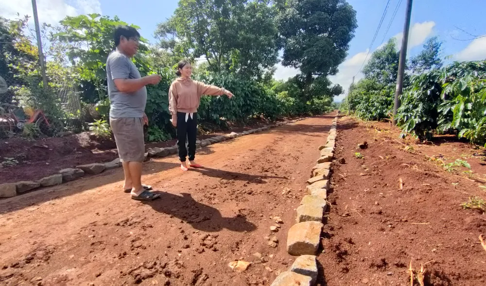 Con đường dự công trình sẽ hoàn thành trong năm 2023. Ảnh: LK.